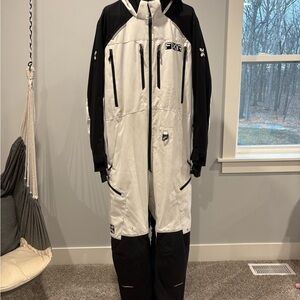FXR Black and White Men's Ridge Lite Monosuit
